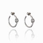 Sterling Silver Gemstone Hoop Earrings, thumbnail 8 of 12