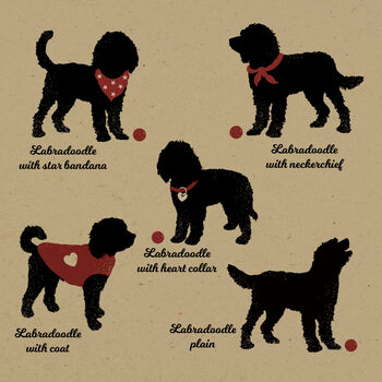 Personalised Labradoodle Print For One Or Two Dogs, 2 of 12