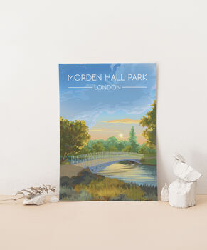 Morden Hall Park London Travel Poster Art Print, 3 of 8