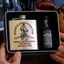 Personalised Bike Whiskey And Hip Flask Gift For Dad, thumbnail 3 of 4