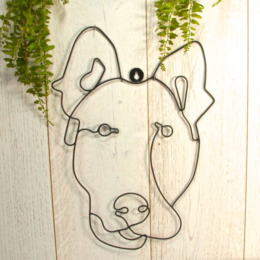 Dog Wire Wall Art By London Garden Trading | notonthehighstreet.com
