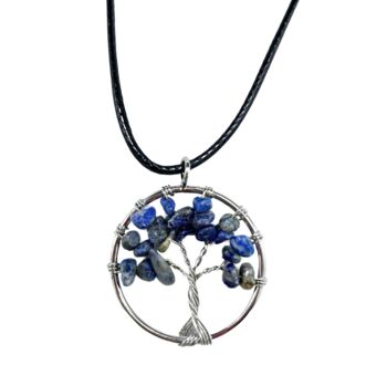 Tree Of Life Gemstone Pendant Necklace Personalised, 3 of 12