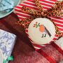 Robin With Berries Christmas Cross Stitch Kit, thumbnail 4 of 6