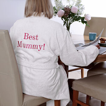 Personalised 'Best Daddy' Towelling Bath Robe, 2 of 12