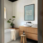 Fetch Me My Bath Toaster Wall Print | Cream And Seafoam, thumbnail 1 of 3