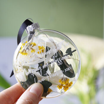 Floral Glass Bauble Keepsake For Mum, 7 of 9