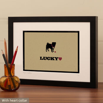 Personalised Pug Print For One Or Two Dogs, 9 of 12