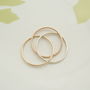 Skinny Solid Gold Three Colours Trinity Ring, thumbnail 1 of 4