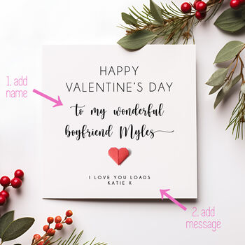Personalised Boyfriend Valentine's Day Card, 2 of 5