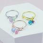 Mummy And Child Birthstone Charm Ring, thumbnail 3 of 10