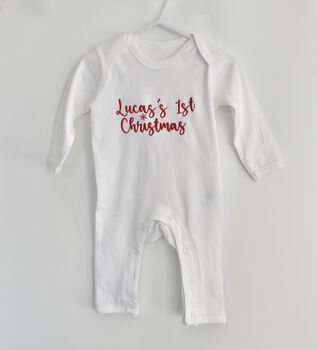 Baby's First Christmas Personalised Embroidered Sweatshirt Jumper, 5 of 6