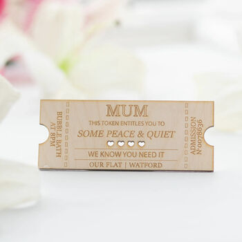 Personalised Mother's Day Treat Ticket, 3 of 5