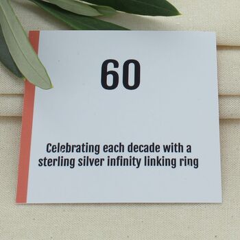 60th Birthday Infinity Ring Hoop Earrings, 6 of 8