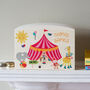 Personalised Circus Themed Money Pot Piggy Bank, thumbnail 2 of 12