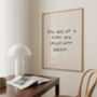 One Day At A Time You Impatient Fucker Wall Print | Black And Cream, thumbnail 3 of 4