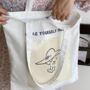 Large White Canvas Elegant Tote Bag With Zip And Rope, thumbnail 5 of 7
