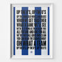Colchester Utd 'Up The U's' Football Song Print, thumbnail 1 of 3