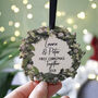 First Christmas Together Wreath Hanging Decoration, thumbnail 1 of 5