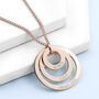 Personalised Rose Gold Plated Rings Of Love Necklace, thumbnail 1 of 4