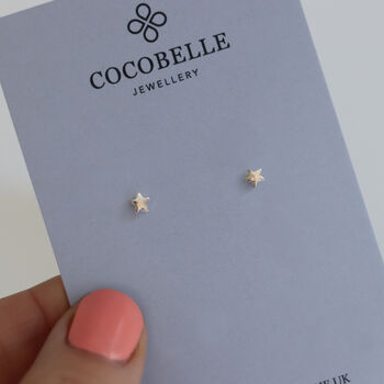 Tiny Silver Star Studs, 2 of 4