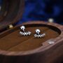 Sterling Silver Tiny Shooting Star Cz Screw Back, thumbnail 2 of 12