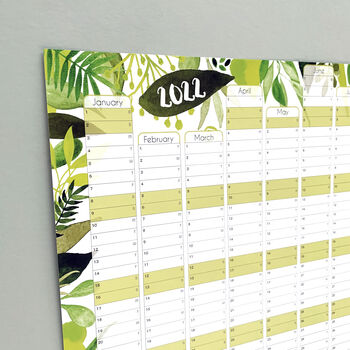 2022 Botanical Wall Calendar And Year Planner, 3 of 7