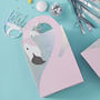 Iridescent Foiled Flamingo Shaped Party Bags, thumbnail 1 of 3