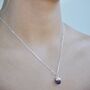 February Birthstone Amethyst Crystal Necklace, thumbnail 2 of 6