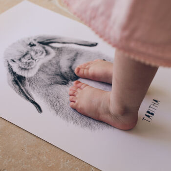 Personalised Baby Rabbit Footprint Kit, 6 of 9