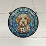 Cavapoo Brown And White Memorial Suncatcher, thumbnail 1 of 6