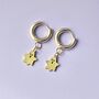 Ghost Huggie Hoop Earrings 18ct Gold Plated, thumbnail 1 of 6
