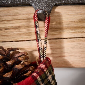 Personalised Tartan Mistletoe Christmas Stocking, 6 of 7