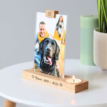 Personalised Pet Memorial Candle Holder Photo Frame, 3 of 9