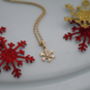 9ct Gold Snowflake Necklace, thumbnail 5 of 5
