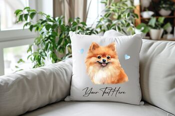 Personalised Pomeranian Hearts Cushion Cover Gift, 2 of 2