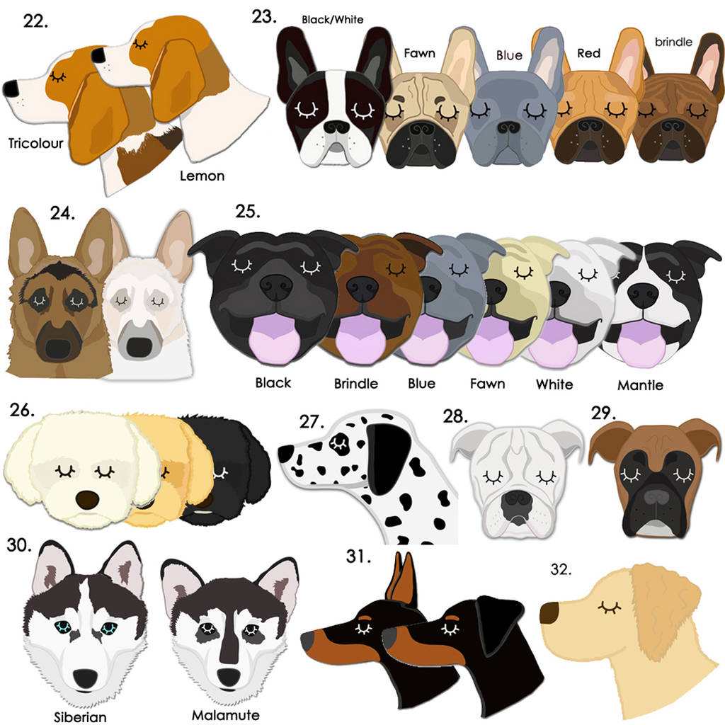 personalised marble dog breed id name tag by hoobynoo