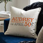 Personalised 50th Birthday Cushion, thumbnail 3 of 8
