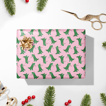 Dinosaur Christmas Gift Wrap, 3 of 4
