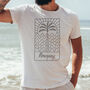 Personalised Surf Beach Mens Holiday Travel T Shirt, thumbnail 1 of 3