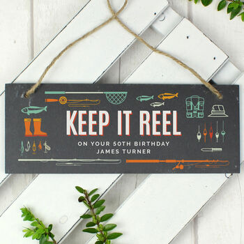 Keep It Reel Slate Fishing Wall Sign, 3 of 4