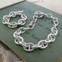 Sterling Silver Oval Link Chunky Statement Bracelet, thumbnail 4 of 8