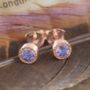 Tanzanite Rose Gold December Birthstone Necklace, thumbnail 2 of 8