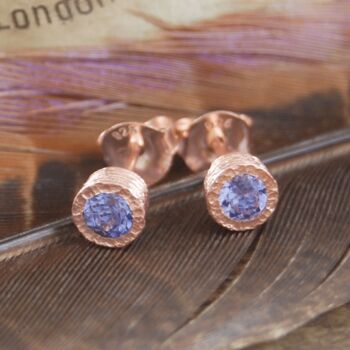 Tanzanite Rose Gold December Birthstone Necklace, 2 of 8