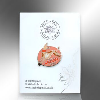 I Love My Rescue Dog Hard Enamel Pin, 5 of 9
