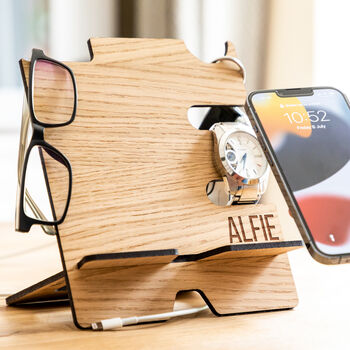 Personalised Multi Accessory Smartphone Charging Stand, 6 of 6