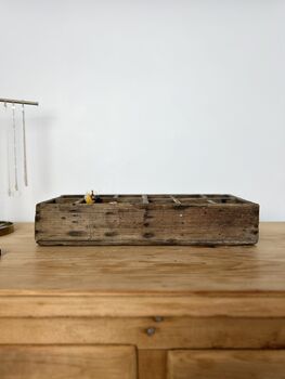 Vintage Wooden Compartment Organiser Tray, 5 of 6