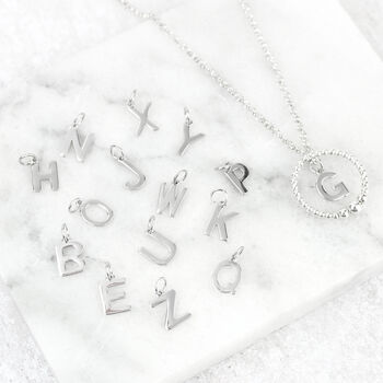 30 Beads 30th Birthday Sterling Silver Initial Necklace, 11 of 12
