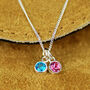 Personalised Sterling Silver Family Birthstone Necklace, thumbnail 4 of 9