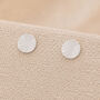 5mm Sterling Silver Textured Disc Stud Earrings, thumbnail 1 of 7