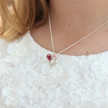 Mini Open Heart Necklace In A Variety Of Colours, 5 of 12